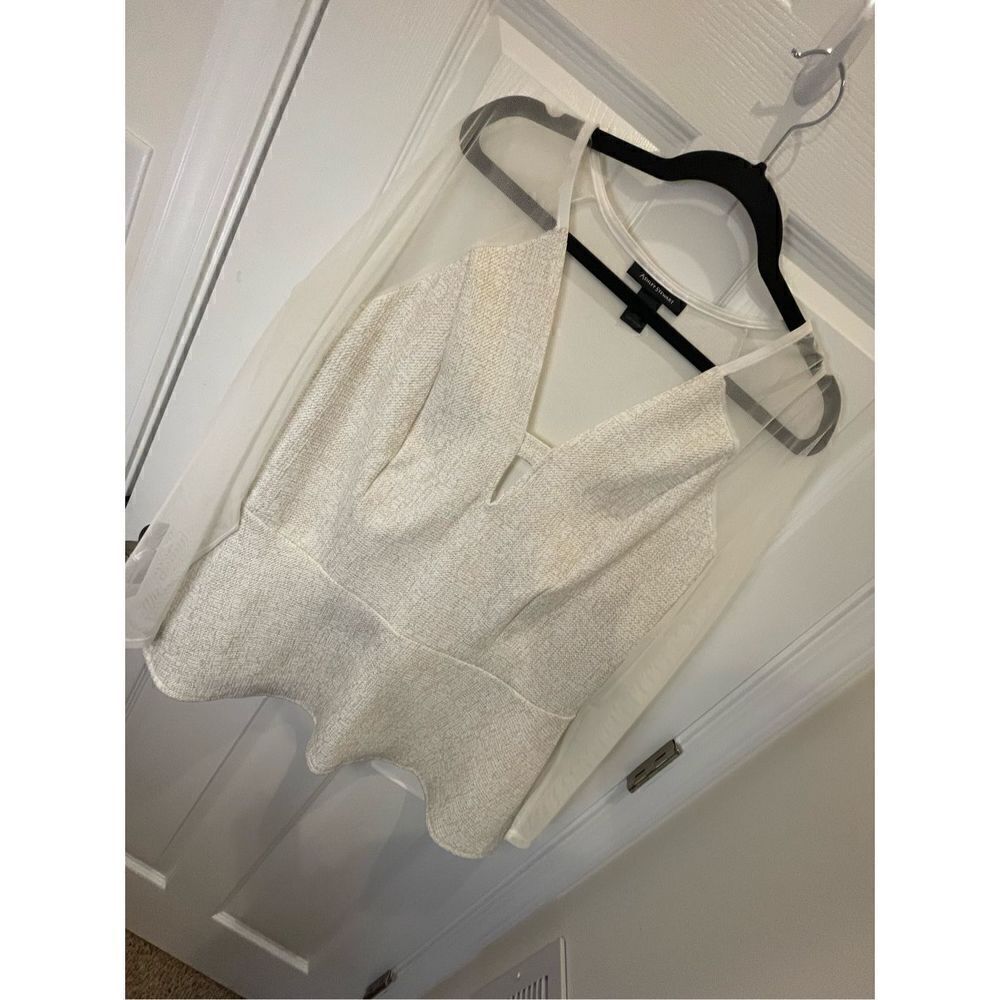 Ashley Stewart women’s 22/24 white gold blouse mesh long sleeve